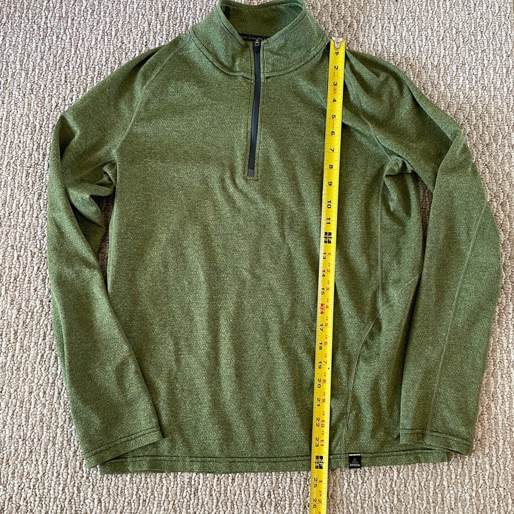 Prana 1/4 zip pullover sweatshirt green